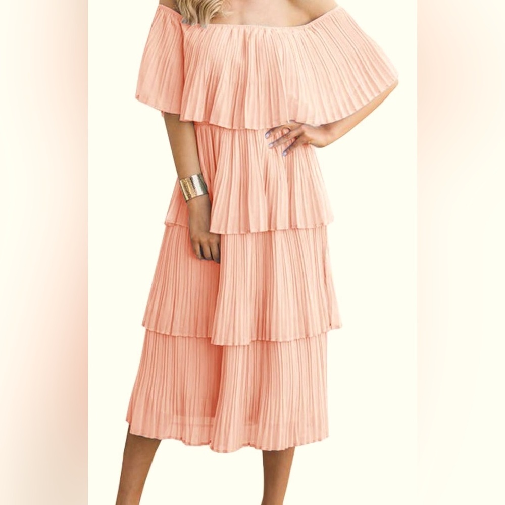 Off the Shoulder Ruffled Maxi dress